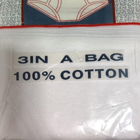 VINTAGE Swan Men's White Briefs - 3 Pack Sz 28-30 100% Cotton - Picture 5 of 7